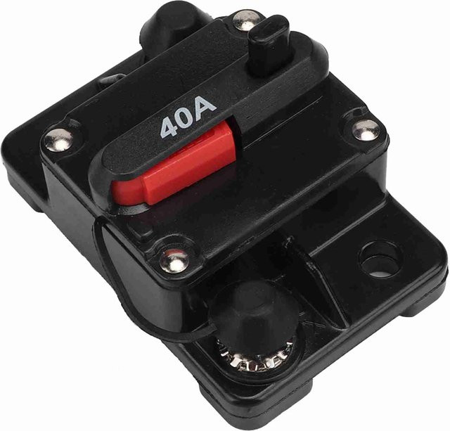 Selbstrückstellende Inline-Sicherung für Auto-Stereo-Audio 12V 40A in Schwarz - Bild 1