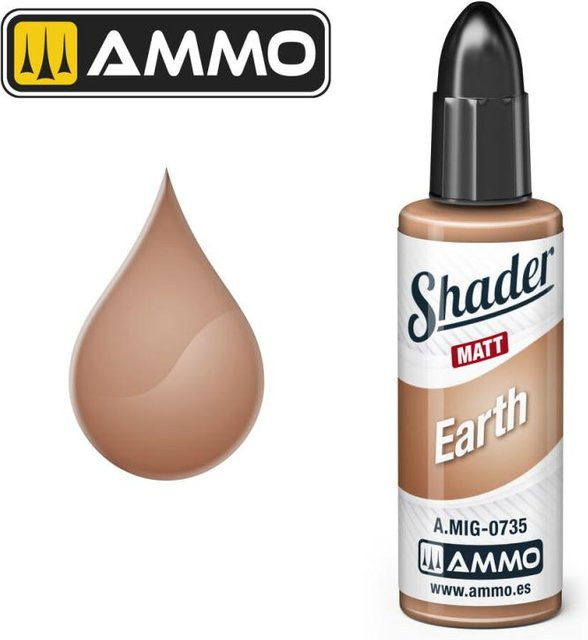 AMMO by MIG Jimenez Matt Shader Earth, Braun - Bild 1