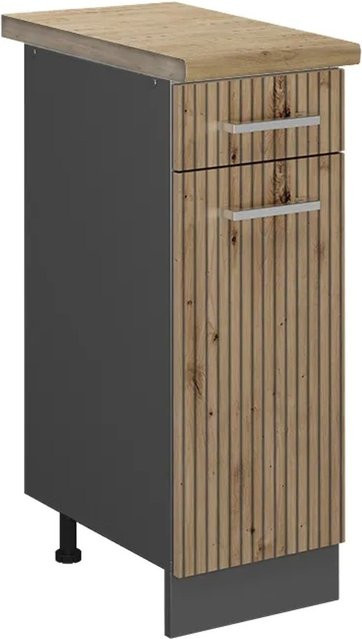 Vicco Küchenunterschrank R-Line Artisan-Eiche in Eiche und Anthrazit, B: 30 cm, H: 81,6 cm, T: 60 cm - Bild 1