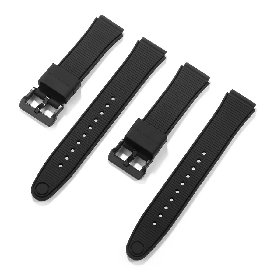 asukaband Uhrenarmband Silikon, Schwarz, 18 mm, Herren - Bild 6