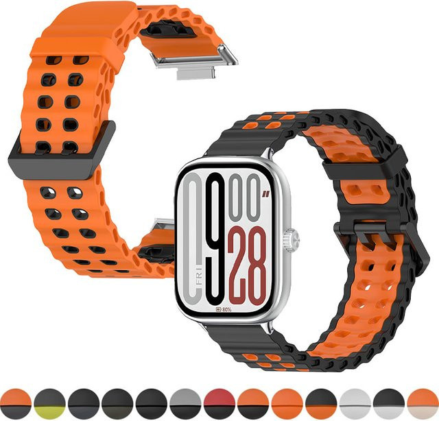 OAKCHARM Uhrenarmband Silikon, zweifarbig, Unisex, Xiaomi Redmi 4/5, Miband 9, 8 Pro - Bild 1