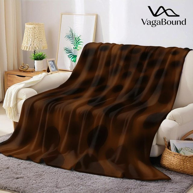 JMG Household Supplies Flanelldecke mit Leopardenmuster in Braun, weich und warm, B/B: 180 x 230 cm - Bild 1