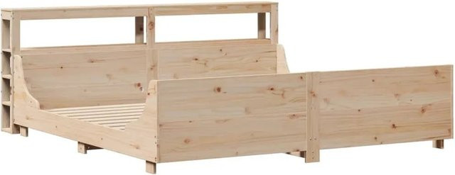 vidaXL Massivholzbett aus Kiefernholz in Braun, Rustikal, ohne Matratze, B/T/H: 180 x 200 x 186 cm - Bild 1