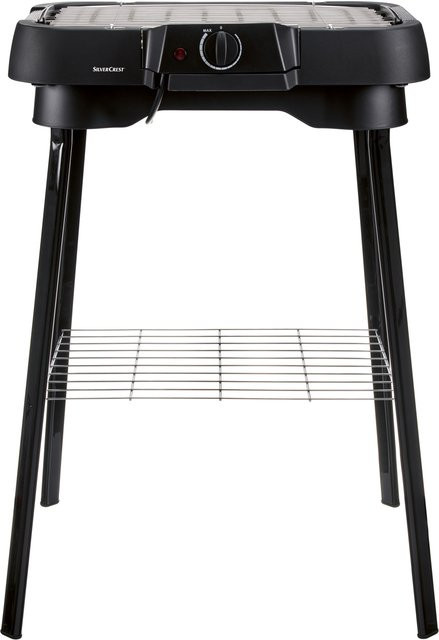 SILVERCREST KITCHEN TOOLS Elektro-Tisch-und-Stand-Grill in Schwarz mit stufenloser Temperatureinstellung und Grillrost aus Edelstahl - Bild 1