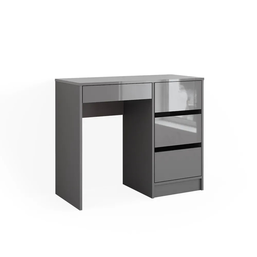 Vicco Schminktisch Sherry Frisiertisch in Grau Hochglanz mit 4 Schubladen, B: 90 cm, H: 75 cm, T: 40 cm - Bild 3