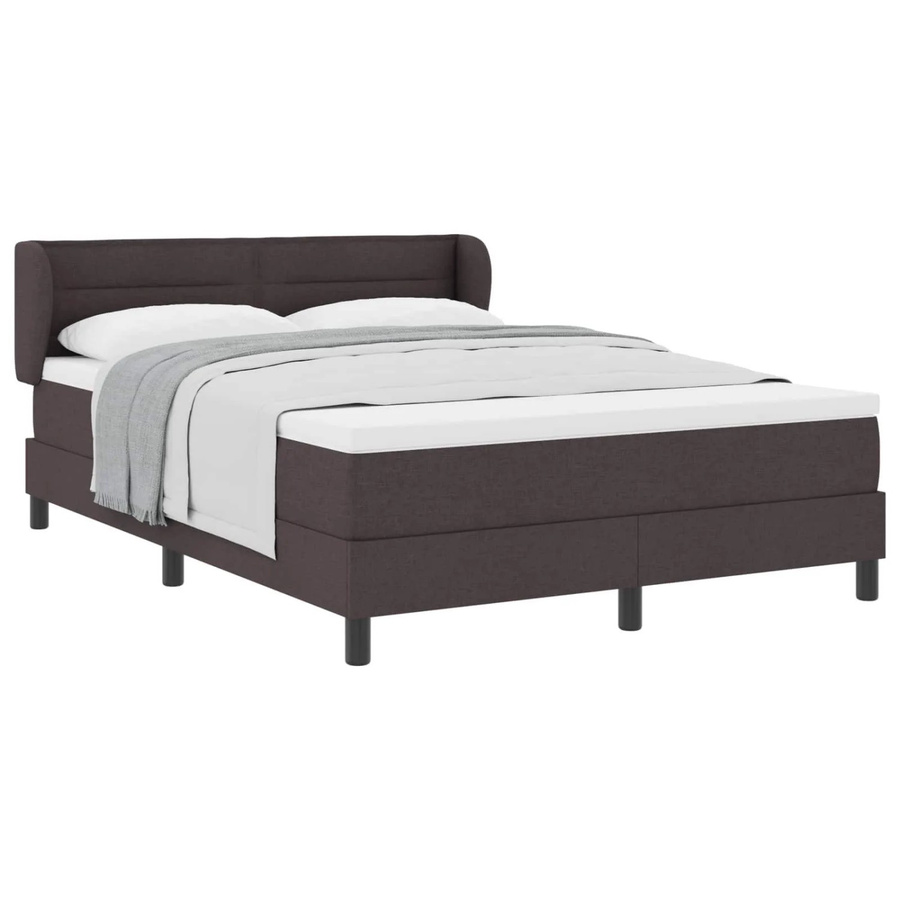 vidaXL Boxspringbett mit Matratze Dunkelbraun B/T: 140 x 200 cm - Bild 2