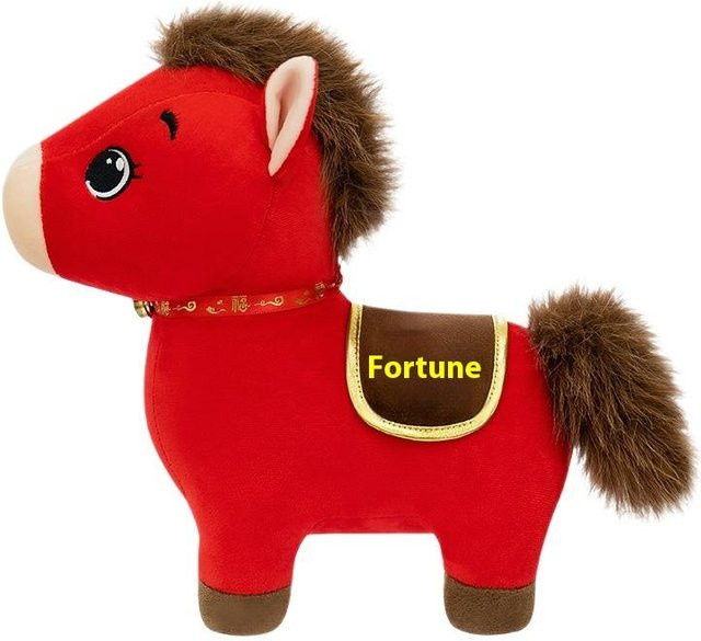 Yiran toy 1 Tierkreiszeichen Pferd Puppe Plüsch Rot 1-teiliges Set - Bild 1
