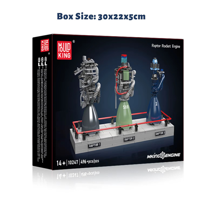 MOULD KING Raptor Rocket Engine Building Set, Weltraum, 496 Teile, ab 14 Jahren - Bild 6