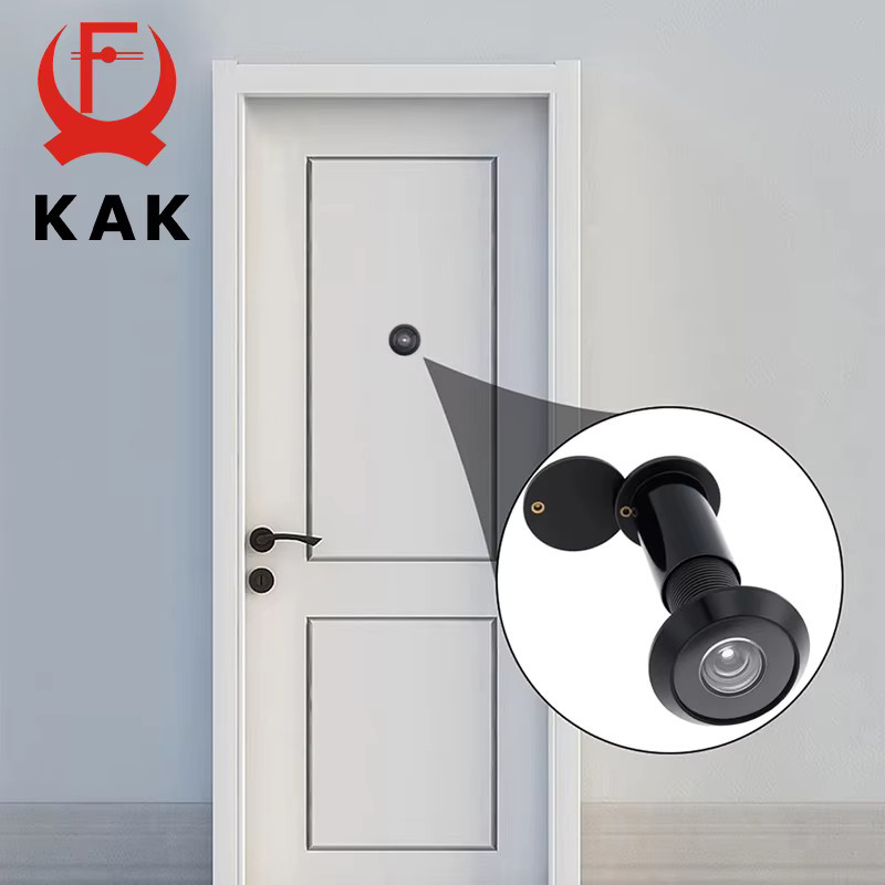 KAK 220-Grad-Türspion mit HD-Glaslinse und Sichtschutzabdeckung für Haustüren und Hotelzimmer, passend für Türstärken von 40 bis 75 mm, in Schwarz oder Silber - Bild 3