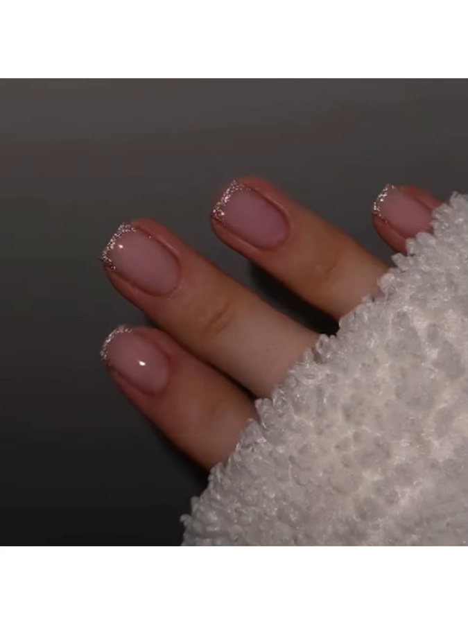 Qsezeny Nagelaufkleber, Nude Pink, Glänzend, 24 Stück, Damen - Bild 3