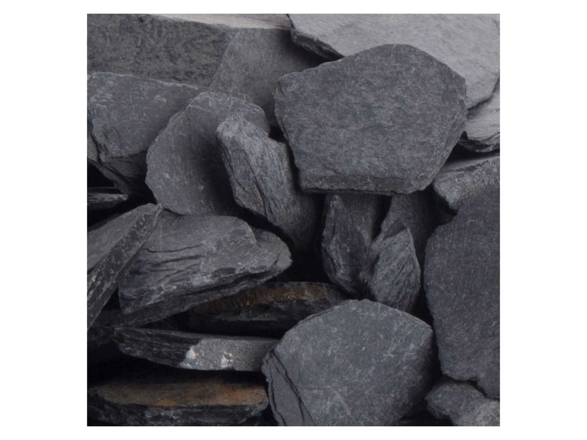 SCHICKER MINERAL Schiefer Ziersplitt in Schwarz, Anthrazit, Körnung 20-40 mm, 1000 kg BigBag - Bild 3