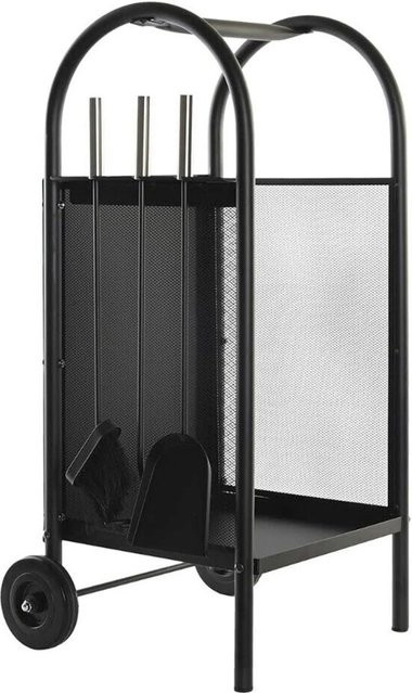 Sannover Kaminholzregal aus Stahl mit Rollen für Innenräume, B/T/H: 80,5 x 38,0 x 42,5 cm - Bild 1