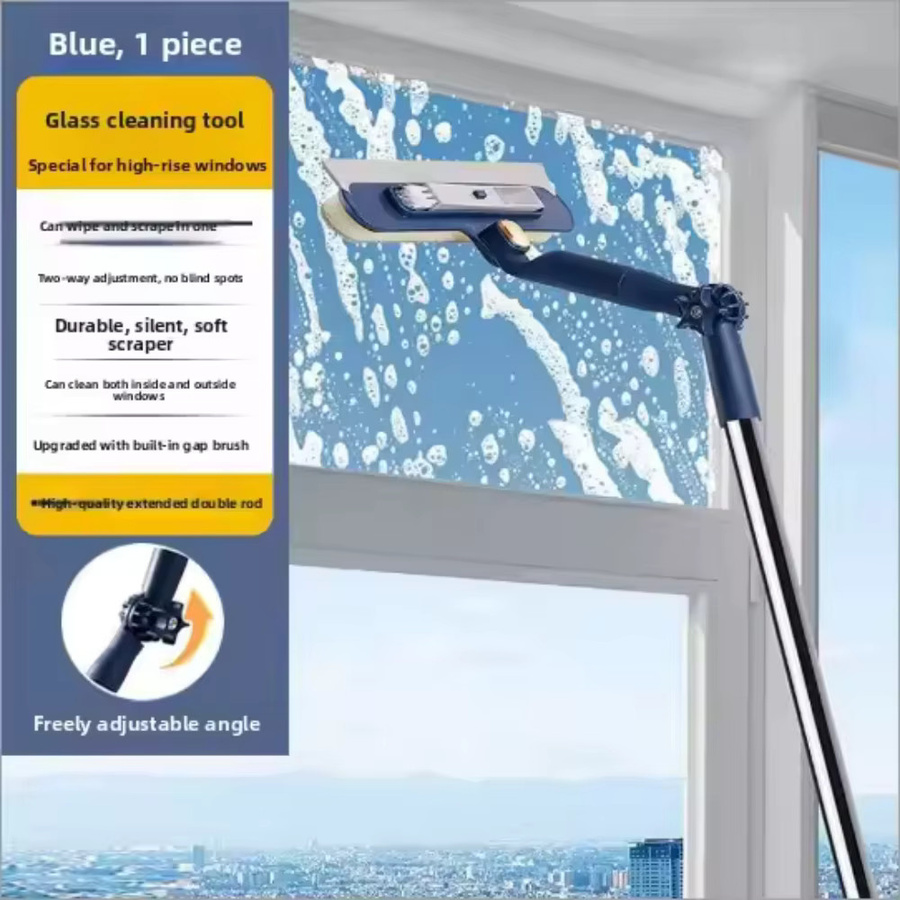 Multifunktionaler Silikon-Glaswischer von Untior in Blau für Arbeitsplatten und Badezimmer - Bild 2