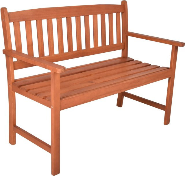 Garden Pleasure Gartenbank aus Eukalyptusholz in Braun mit Armlehnen, B/H/T: 110 x 86 x 56,5 cm - Bild 1