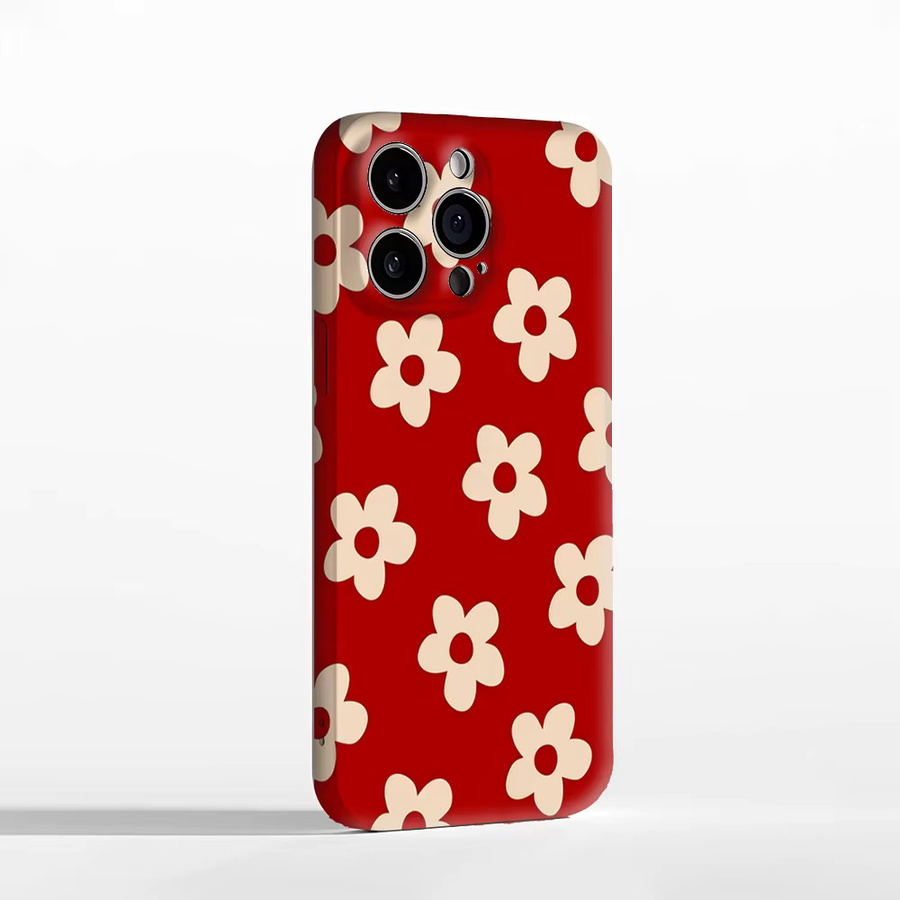 Robuste Handyhülle mit rotem Gänseblümchen-Design für iPhone 17 16 15 14 13 Pro Max Plus von Potdemiel mit Magnetfunktion und Doppel-Schicht-Schutz - Bild 2