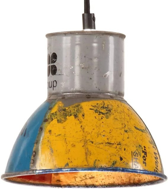 vidaXL Hängelampe im Industrie-Stil aus Metall, rund, mehrfarbig, Durchmesser: 17 cm, E27, 25 W - Bild 1