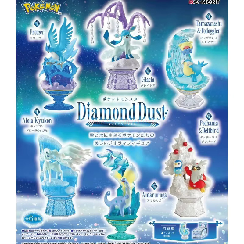 Re-Ment Pokémon Diamond Dust Series Figur, Alolan Ninetales, Eevee, Aurorus, Piplup - Bild 4