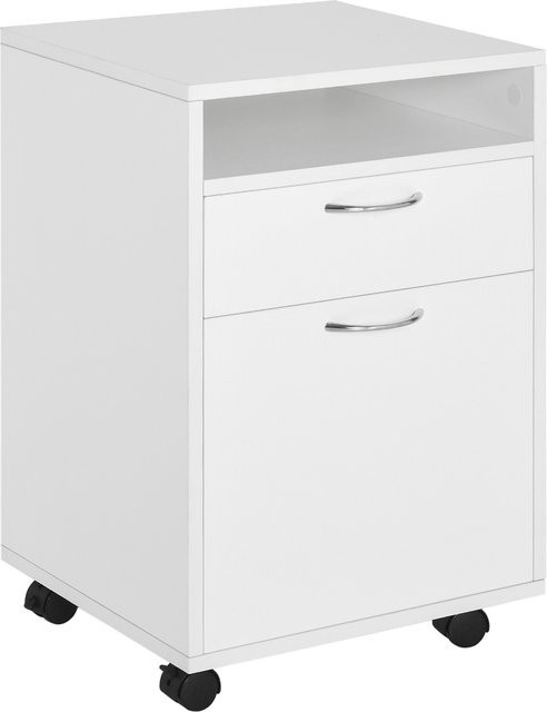 HOMCOM Rollcontainer als Bürocontainer mit Schubladen in Weiß, B/T/H: 40 x 35 x 60 cm - Bild 1