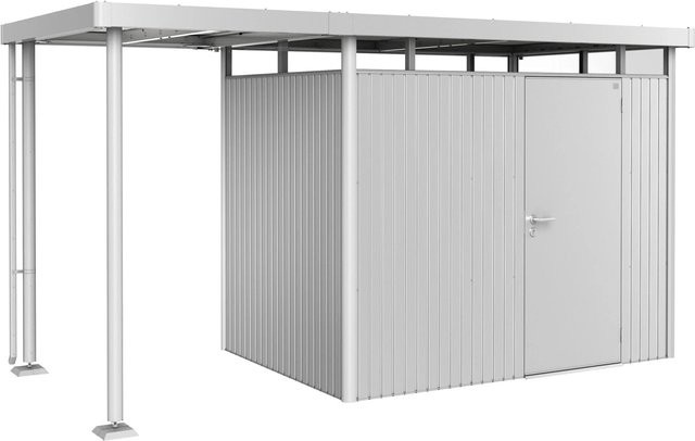 Biohort Seitendach HighLine S für Gerätehaus, Silber-Metallic, B/T: 150 x 222 cm - Bild 1