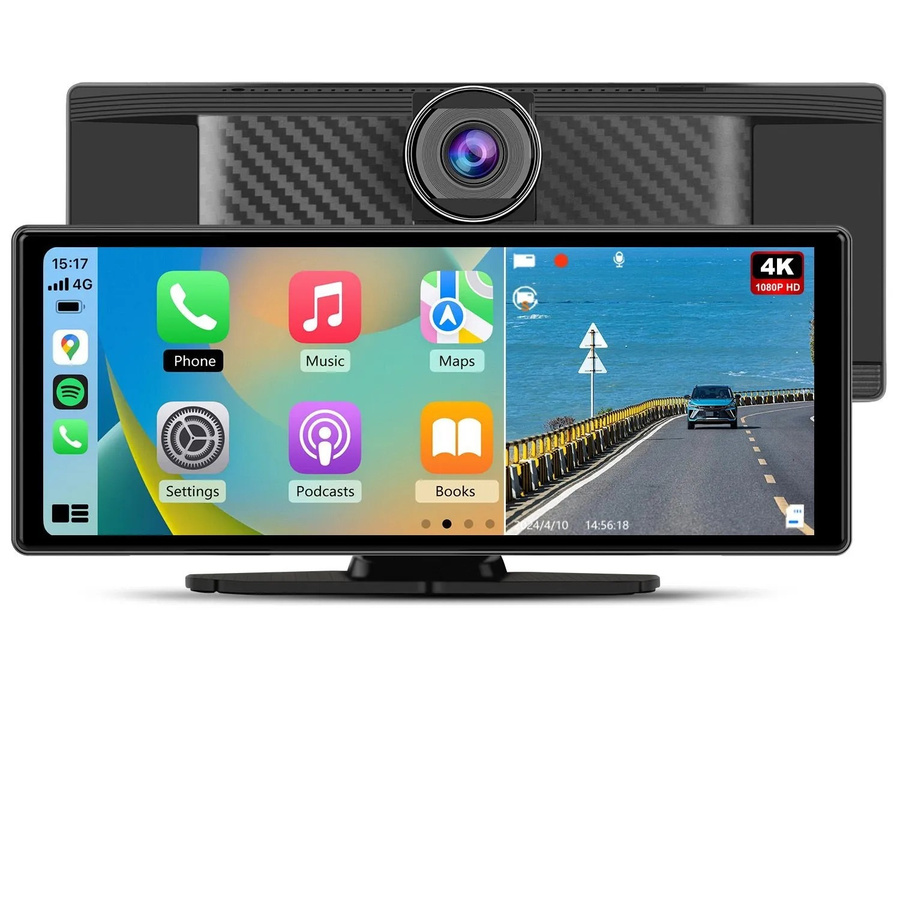 Junsun 10 Zoll Carplay Display mit Bluetooth in Schwarz - Bild 2