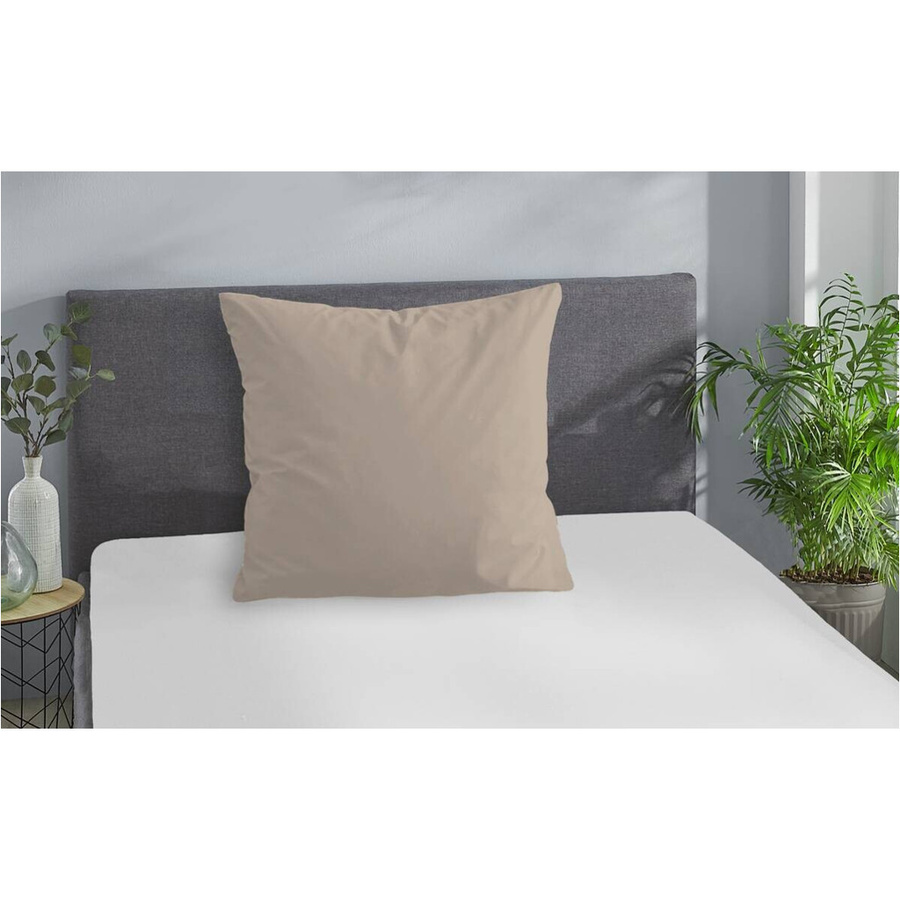 Pocoline Kissenbezug Jersey aus Baumwolle in Beige mit verdecktem Reißverschluss, B/L: 80 x 80 cm - Bild 2