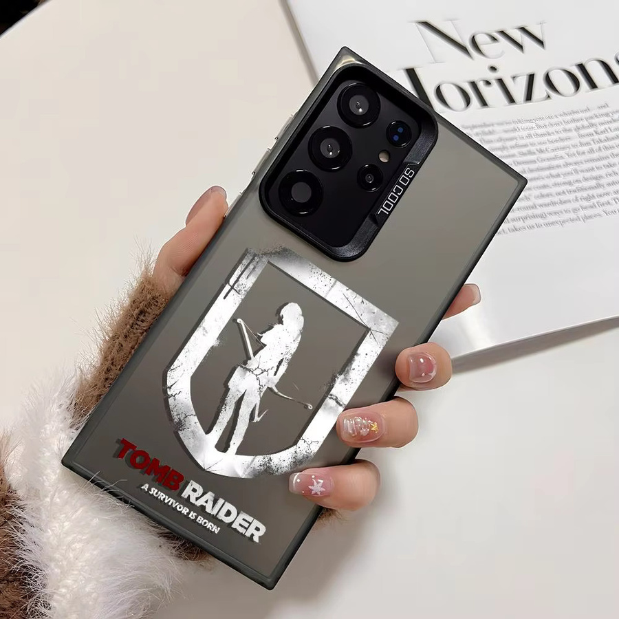 Shadow of Tomb Raider Silikon Handyhülle für Samsung Galaxy S25 Edge S24 S23 S22 S21 S20 Ultra in Silber - Bild 3