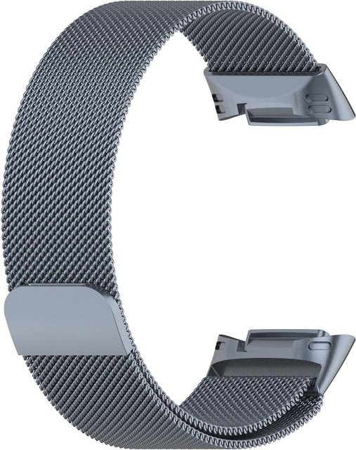 LUJING Uhrenarmband Edelstahl, Magnetarmband, grau, Unisex - Bild 1