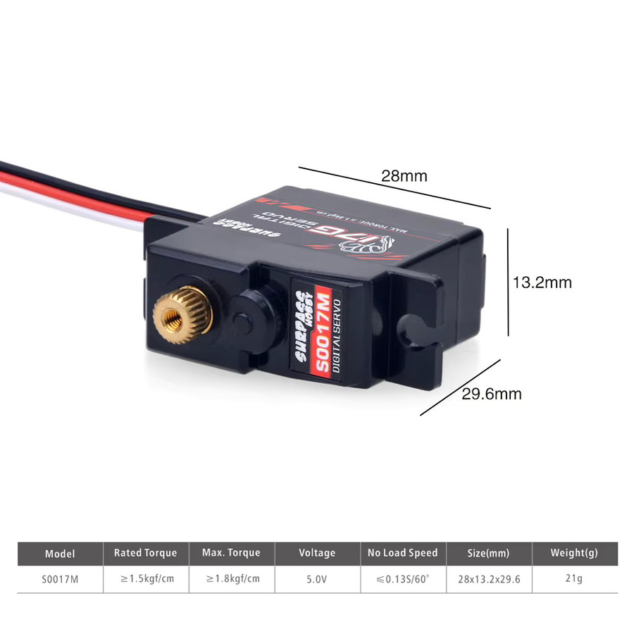 Surpass Hobby 17G Digital Servo, Metallgetriebe, 4,8V ~ 6V - Bild 2