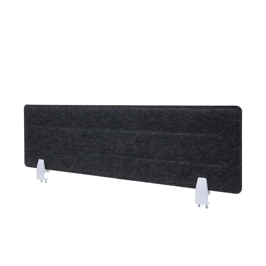 MCW Tischtrennwand G76 Schallschutz und Sichtschutz aus Textil mit Prägung, Farbe: Schwarz, B: 100 cm, H: 30 cm - Bild 2