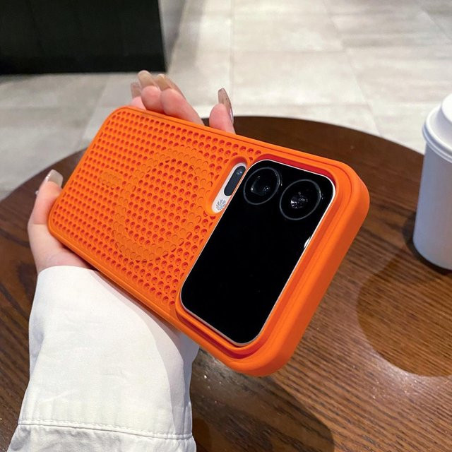 MagSafe Hülle für Xiaomi mit Wärmeableitung und Magnetischem Ladecover, Multicolor/Orange - Bild 1