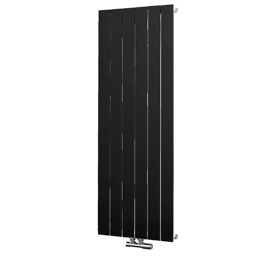 Schulte Design-Heizkörper Aachen Schwarz mit Mittelanschluss 621 Watt B: 120 cm, H: 46,4 cm - Bild 2