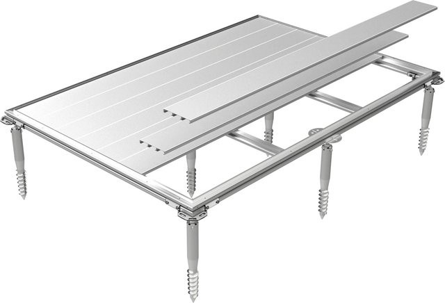 Biohort SmartBase Plus Fundament für MiniGarage in Silberfarben, B/T/H: 140 x 198 x 65 cm - Bild 1