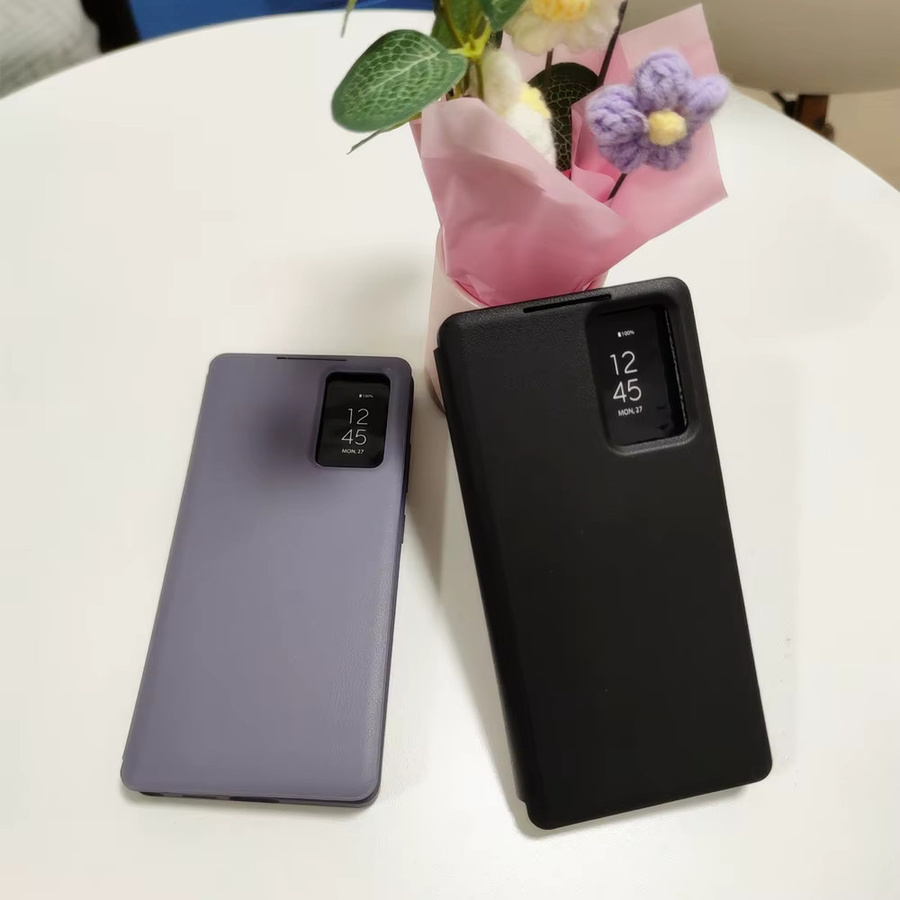 Intelligente APP-Flip-Hülle aus Leder mit Sichtfenster für Samsung Galaxy S26 S25 S24 S23 S22 Ultra A56 A55 A36 A27 A17 A16 Z Fold 5 6 7 in Blau - Bild 2