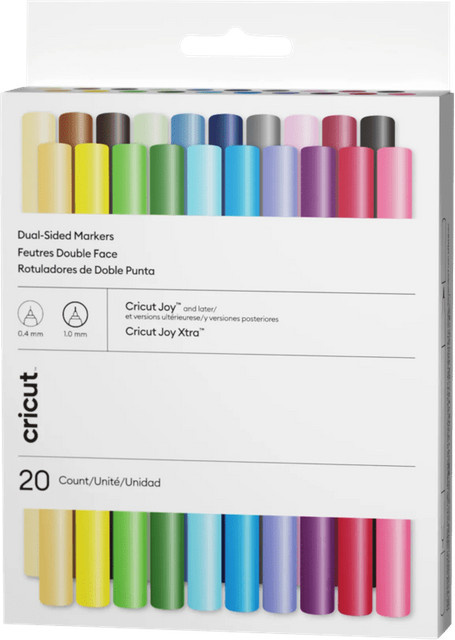 Cricut Joy Doppelseitige Stifte Ultimatives 20er-Pack in Multicolour mit feiner Spitze - Bild 1