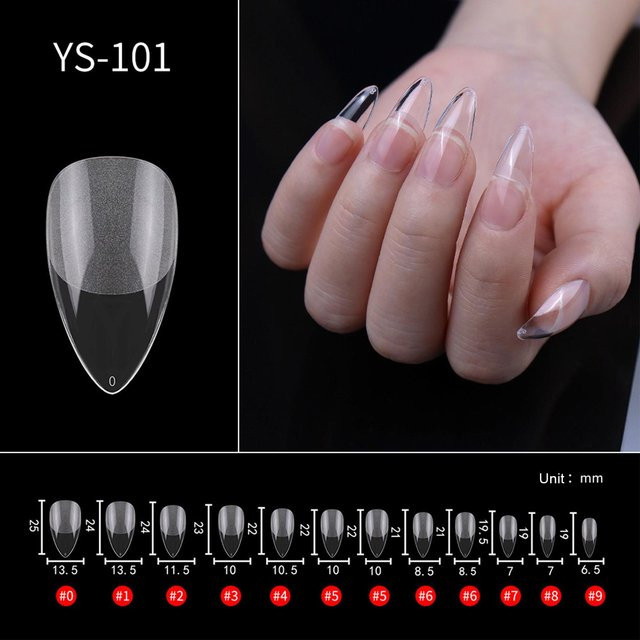 TOMTOP JMS Nagelspitzen, 504 Stück, gray, glänzend - Bild 1