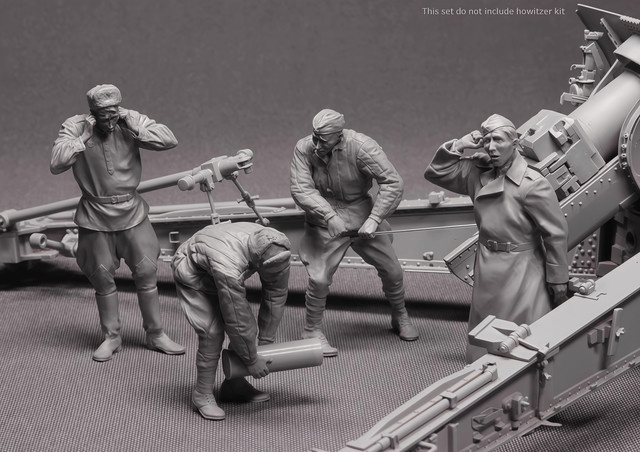 EVANOVM Artillery 4-Personen-Gruppe, Resin Model Character Kit, 1:35, unbemalter Bausatz - Bild 1