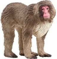Schleich Spielfigur Japanmakak in rötlicher Farbe - Bild 1