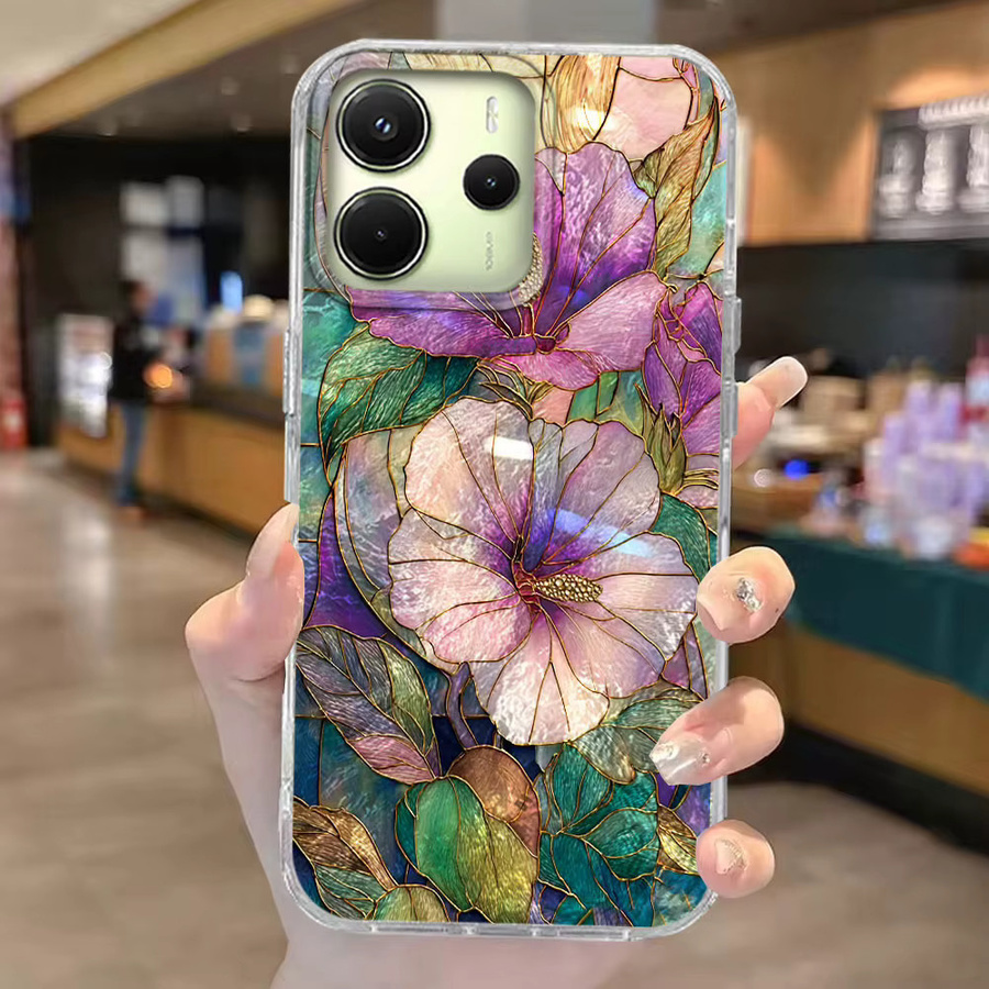 Handyhülle mit rosa Trompetenblumen Design für Xiaomi Redmi Note und diverse Modelle in Pink und Multicolour - Bild 2