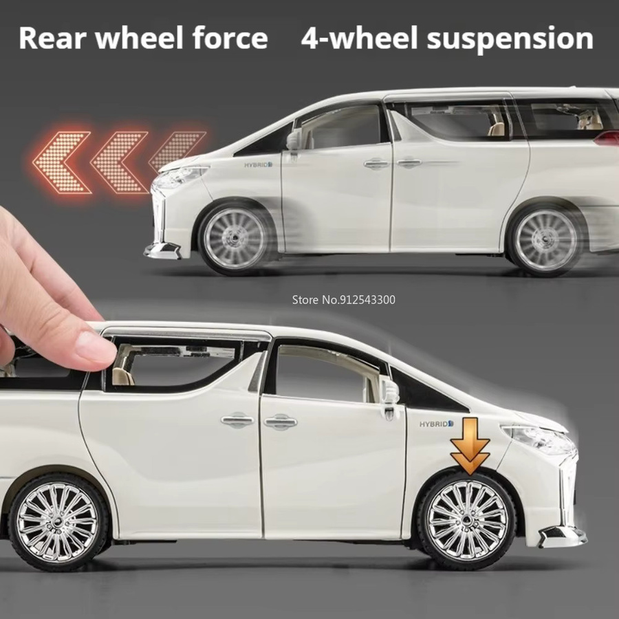 RMZ city Alphard Coaster Automodell, 1:24 Maßstab, mit Licht und Sound - Bild 3