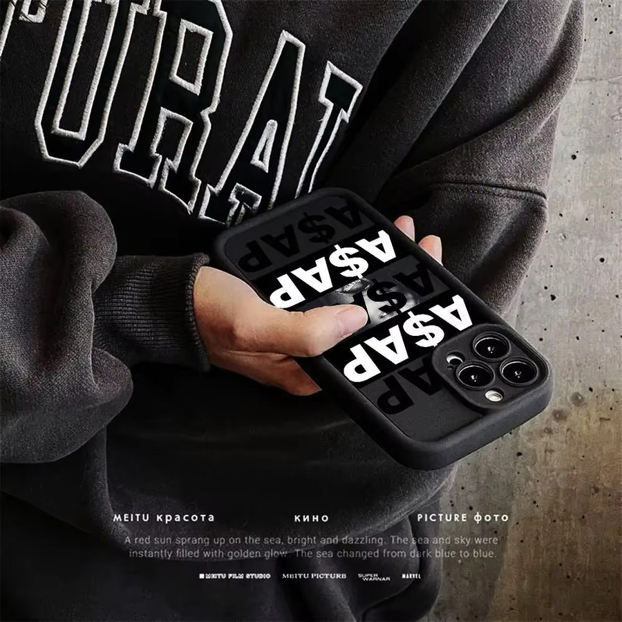Stoßfeste Silikon Handyhülle Rapper A-Asap R-Rocky für Apple iPhone (Modelle: 17, 16, 15, 14, 13, 12, 11 Plus Pro Max) in Schwarz - Bild 4