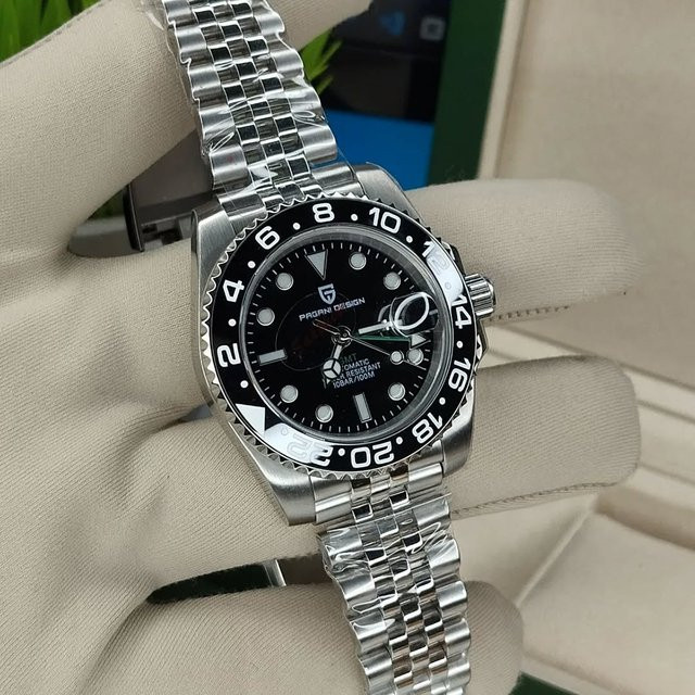 PAGANI DESIGN Armbanduhr Automatik, Edelstahl, Schwarz, Herren - Bild 1