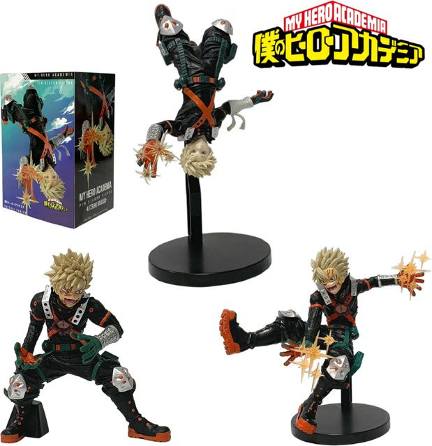 Bandai My Hero Academia Bakugou Katsuki Figur, 3-teiliges Set - Bild 1