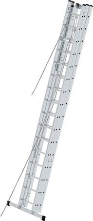 Krause Seilzugleiter Stabilo 3-teilig, 3 x 16 Sprossen, Farbe: Silber, B/T/H: 0,48 x 0,28 x 10,4 m