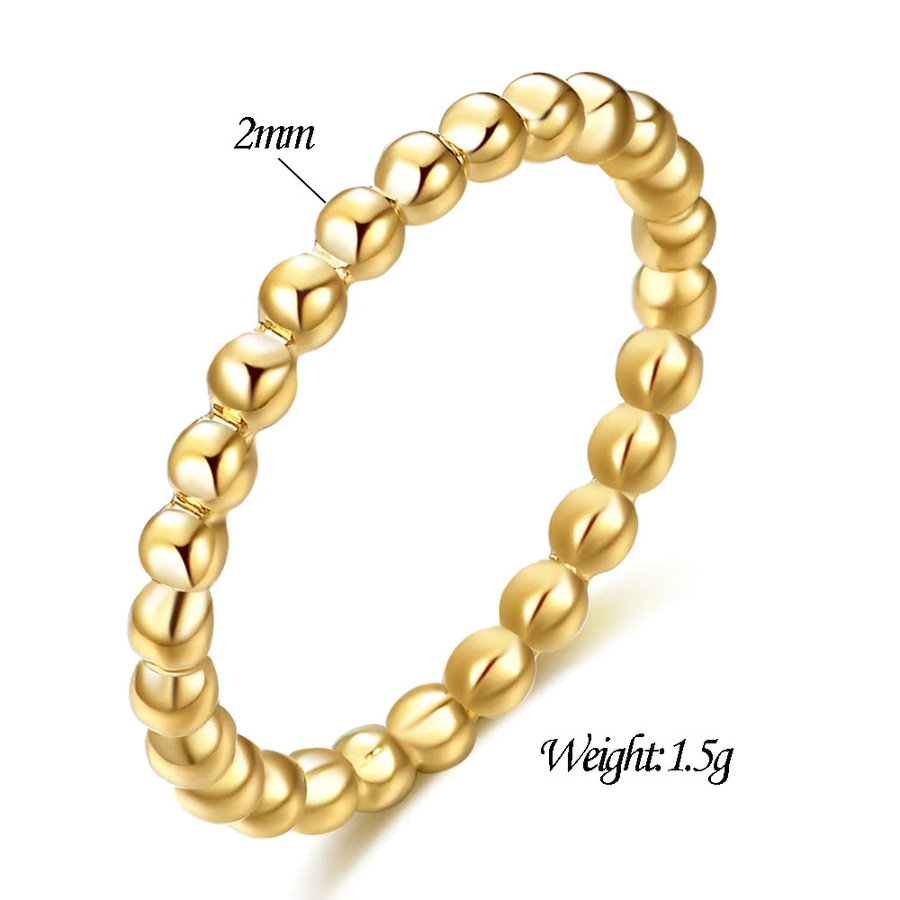 VQYSKO Ring Edelstahl, Perle, Damen, minimalistisch - Bild 2