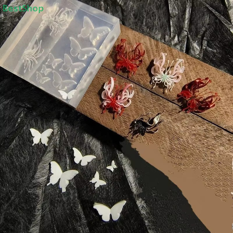 HNKMP 3D Relief Schmetterling Silikon Nail Art Form, Transparent, Unisex - Bild 4