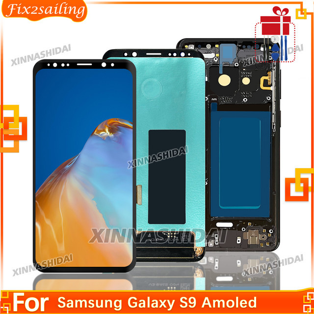 Samsung Galaxy S9 LCD-Display Touchscreen-Digitizer-Baugruppe mit Rahmen in Schwarz - Bild 1