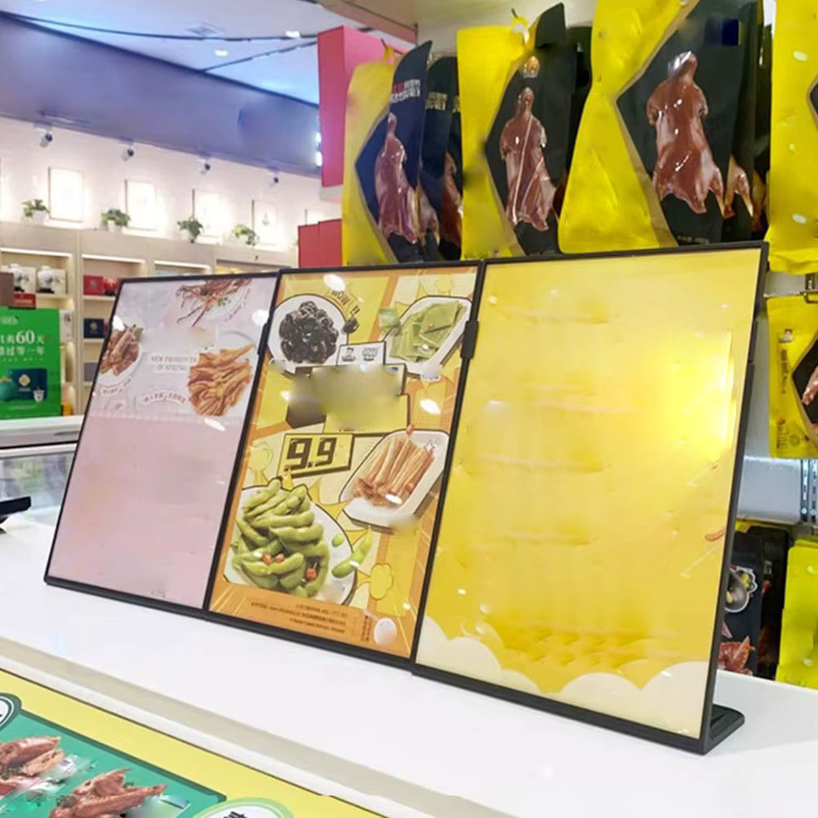 Transparentes Acryl Menü Display und Tischkartenhalter für A4, A5 oder A6 als Desktop Ornament - Bild 3