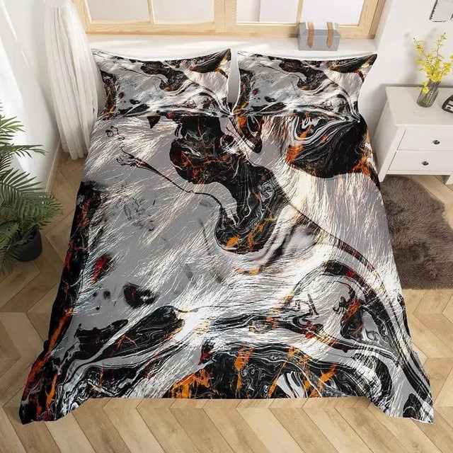 Kuhfell Bettwäsche Set aus Mikrofaser mit Kuhfell-Design, B/H: 135 x 200 cm, Mehrfarbig - Bild 1