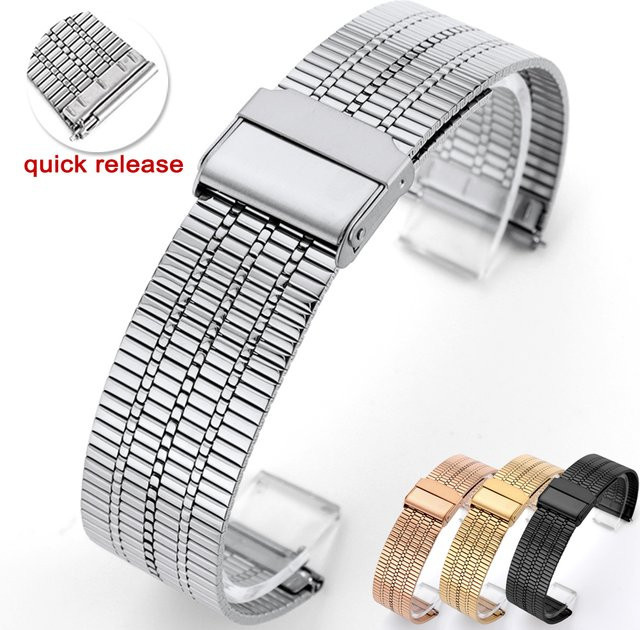 HQstrap Uhrenarmband Edelstahl, Silber, Unisex, 20 mm, 22 mm - Bild 1