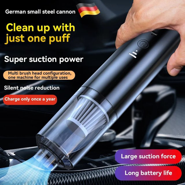 Xiaomi 4-in-1 Tragbarer Akku-Handstaubsauger und Mini-Gebläse für Auto und Haushalt in Schwarz oder Weiß - Bild 1